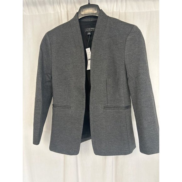 J Crew Petite going-out blazer in stretch twill Grey , Size 0P - Picture 3 of 4